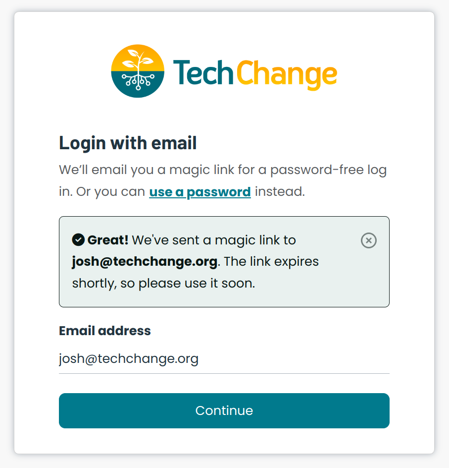 Magic Login Step #2